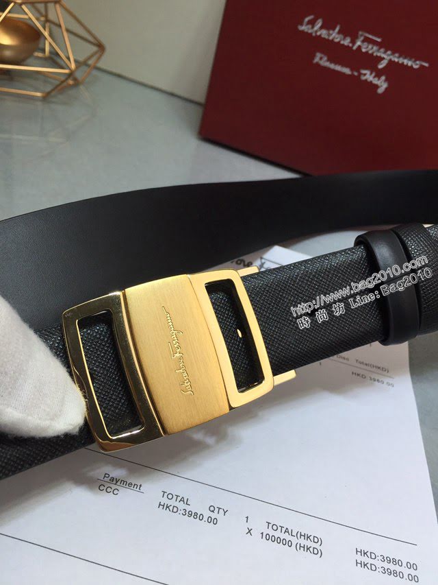 菲拉格慕男士皮帶 Ferragamo雙面牛皮腰帶  jjp2162